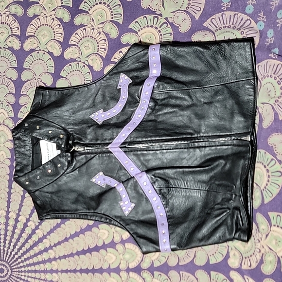 Girls Leather Vest - Picture 1 of 9